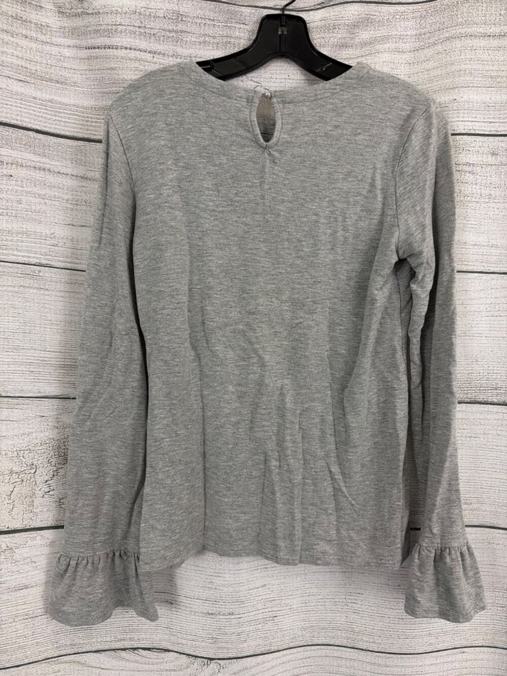 Teeberry & Weave Gray Long-Sleeve Top With Ruffle Cuffs Size S - Picture 2 of 3
